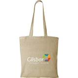 Carolina 4oz Cotton Canvas Tote — Natural (NA) — decorated front view — 2