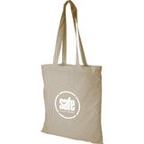 Carolina 4oz Cotton Canvas Tote — Natural (NA) — decorated product view — 3