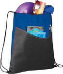 Rivers Non-Woven Drawstring Bag — Royal Blue (RBL) — blank front view