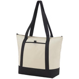 Lighthouse 24-Can Non-Woven Tote Cooler — Black (BK) — blank left angle — 13