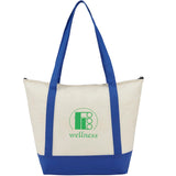 Lighthouse 24-Can Non-Woven Tote Cooler — Royal Blue (RBL) — decorated product view — 4