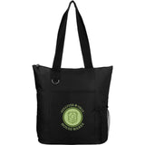 Infinity Convention Tote — Black (BK) — decorated front view — 16