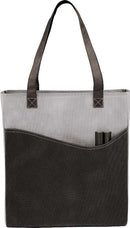 Rivers Pocket Non-Woven Convention Tote — Black (BK) — blank front view