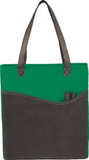 Rivers Pocket Non-Woven Convention Tote — Green (GR) — blank front view