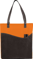 Rivers Pocket Non-Woven Convention Tote — Orange (OR) — blank front view
