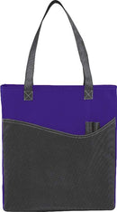 Rivers Pocket Non-Woven Convention Tote — Purple (PP) — blank front view