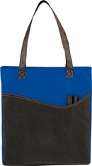 Rivers Pocket Non-Woven Convention Tote — Royal Blue (RBL) — blank front view