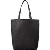 Eros Non-Woven Shopper Tote — Black (BK) — blank front view — 19