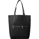 Eros Non-Woven Shopper Tote — Black (BK) — decorated front view