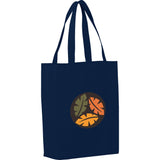 Eros Non-Woven Shopper Tote — Navy (NY) — decorated product view — 15