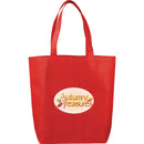 Eros Non-Woven Shopper Tote — RED (RE) — decorated front view