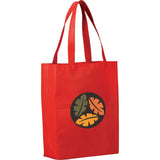 Eros Non-Woven Shopper Tote — RED (RE) — decorated product view — 5