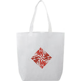 Eros Non-Woven Shopper Tote — White (WH) — decorated front view — 2