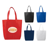 Eros Non-Woven Shopper Tote — RED (RE) — decorated front view — 8