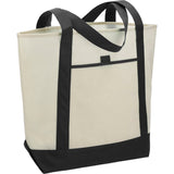 Lighthouse Non-Woven Tote — Black (BK) — blank right angle — 31