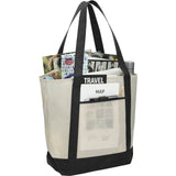 Lighthouse Non-Woven Tote — Black (BK) — blank right angle — 30