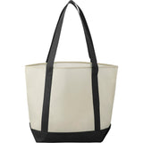 Lighthouse Non-Woven Tote — Black (BK) — blank back view — 29