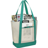 Lighthouse Non-Woven Tote — Green (GR) — blank right angle — 21