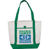 Lighthouse Non-Woven Tote — Green (GR) — decorated front view — 15