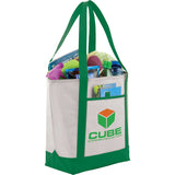 Lighthouse Non-Woven Tote — Green (GR) — decorated product view — 18