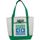 Lighthouse Non-Woven Tote — Green (GR) — decorated product view — 16