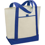Lighthouse Non-Woven Tote — Royal Blue (RBL) — blank right angle — 14