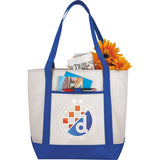 Lighthouse Non-Woven Tote — Royal Blue (RBL) — decorated front view — 9