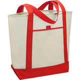 Lighthouse Non-Woven Tote — RED (RE) — blank right angle — 8