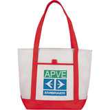 Lighthouse Non-Woven Tote — RED (RE) — decorated front view — 2