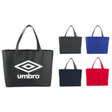Big Boy Non-Woven Shopper Tote — Black (BK) — decorated front view — 21