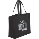 Big Boy Non-Woven Shopper Tote — Black (BK) — decorated product view — 24
