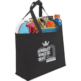 Big Boy Non-Woven Shopper Tote — Black (BK) — decorated product view — 23
