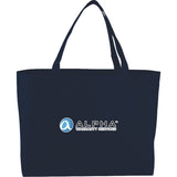 Big Boy Non-Woven Shopper Tote — Navy (NY) — decorated front view — 2