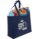 Big Boy Non-Woven Shopper Tote — Navy (NY) — decorated product view — 4