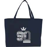 Big Boy Non-Woven Shopper Tote — Navy (NY) — decorated product view — 3