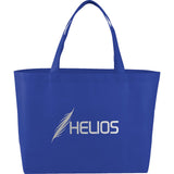 Big Boy Non-Woven Shopper Tote — Royal Blue (RBL) — decorated front view — 15