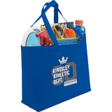 Big Boy Non-Woven Shopper Tote — Royal Blue (RBL) — decorated product view — 16