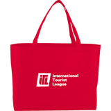 Big Boy Non-Woven Shopper Tote — RED (RE) — decorated front view — 9