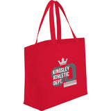Big Boy Non-Woven Shopper Tote — RED (RE) — decorated product view — 11