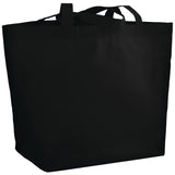 YaYa Budget Non-Woven Shopper Tote — Black (BK) — blank product view — 76