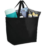 YaYa Budget Non-Woven Shopper Tote — Black (BK) — blank product view — 75