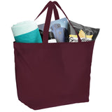 YaYa Budget Non-Woven Shopper Tote — Burgundy (BU) — blank product view — 69