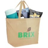 YaYa Budget Non-Woven Shopper Tote — Cream (CR) — decorated product view — 32