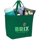 YaYa Budget Non-Woven Shopper Tote — Green (GR) — decorated product view — 63