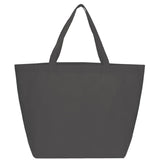 YaYa Budget Non-Woven Shopper Tote — Gray (GY) — blank front view — 28