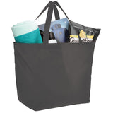 YaYa Budget Non-Woven Shopper Tote — Gray (GY) — blank product view — 30