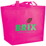 YaYa Budget Non-Woven Shopper Tote — Magenta — decorated product view — 18