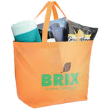 YaYa Budget Non-Woven Shopper Tote — Orange (OR) — decorated product view — 13
