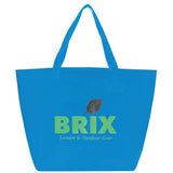 YaYa Budget Non-Woven Shopper Tote — Process Blue (PBL) — decorated front view — 49