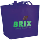 YaYa Budget Non-Woven Shopper Tote — Purple (PU) — decorated product view — 9